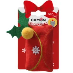 Juguete Navideño Sobre Rojo de Poliéster 10cm para Gatos