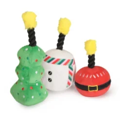 Juguete Navideño Velas de Poliéster con Cuerda 20cm para Perros