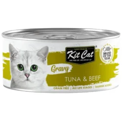 Kit Cat Atún y Ternera en Salsa para Gatos Lata 70g