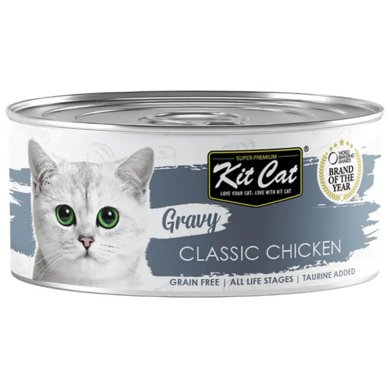 Kit Cat Pollo Classic en Salsa para Gatos Lata 70g