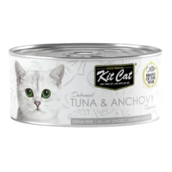Kit Cat Toppers Atún con Anchoas en Gelatina para Gatos Lata 80g