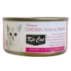 Kit Cat Toppers Pollo, Atún y Gamba en Gelatina para Gatos Lata 80g