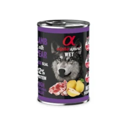 Lata Alpha Spirit Grain Free Cordero y Pera 400gr