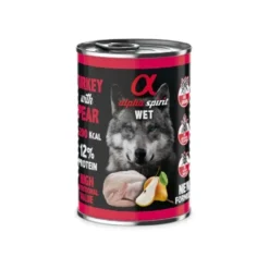 Lata Alpha Spirit Grain Free Pavo con Pera 400gr