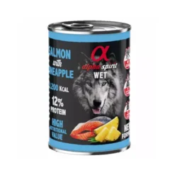 Lata Alpha Spirit Grain Free Salmon y Piña 400gr