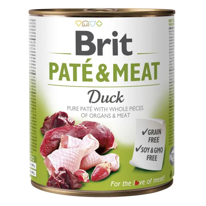 Lata Brit Paté de Pato 800g