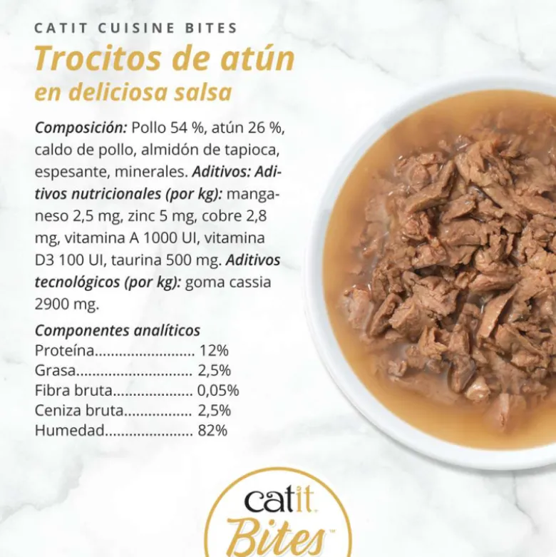 Lata Catit Cuisine Bites de Atún para Gatos