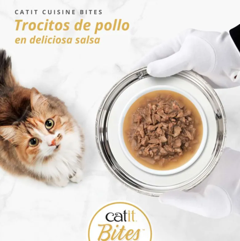 Lata Catit Cuisine Bites de Pollo para Gatos