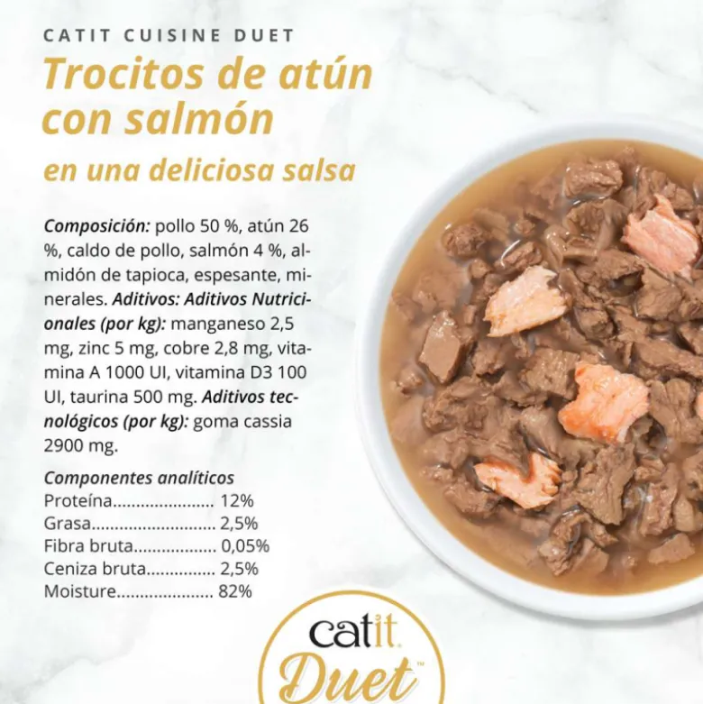 Lata Catit Cuisine Duet de Atún con Salmón para Gatos