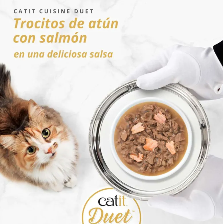 Lata Catit Cuisine Duet de Atún con Salmón para Gatos