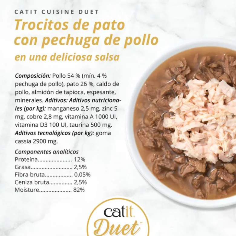 Lata Catit Cuisine Duet de Pato con Pollo para Gatos