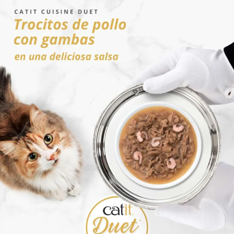 Lata Catit Cuisine Duet de Pollo con Gambas para Gatos