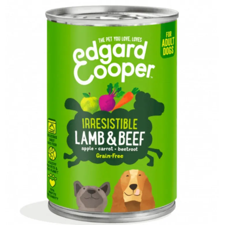 Lata Edgard Cooper Cordero y Ternera Adult 400gr