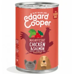 Lata Edgard Cooper Pollo y Salmón Senior 400gr
