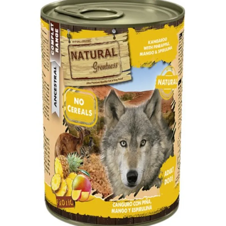 Lata Natural Greatness de Canguro y Mango con Espirulina 400g