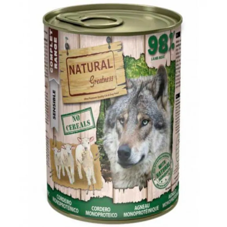 Lata Natural Greatness Monoproteico De Cordero 400g