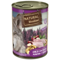 Lata Natural Woodland Conejo con Patatas, Manzana y Tomillo 400g