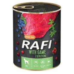 Lata Rafi Húmedo Carne de Caza y Arándanos para Perros