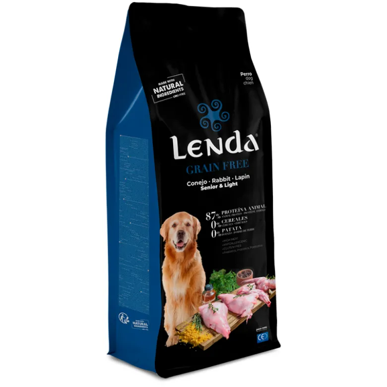 Lenda Grain Free Senior & Light Conejo y Pavo para Perros