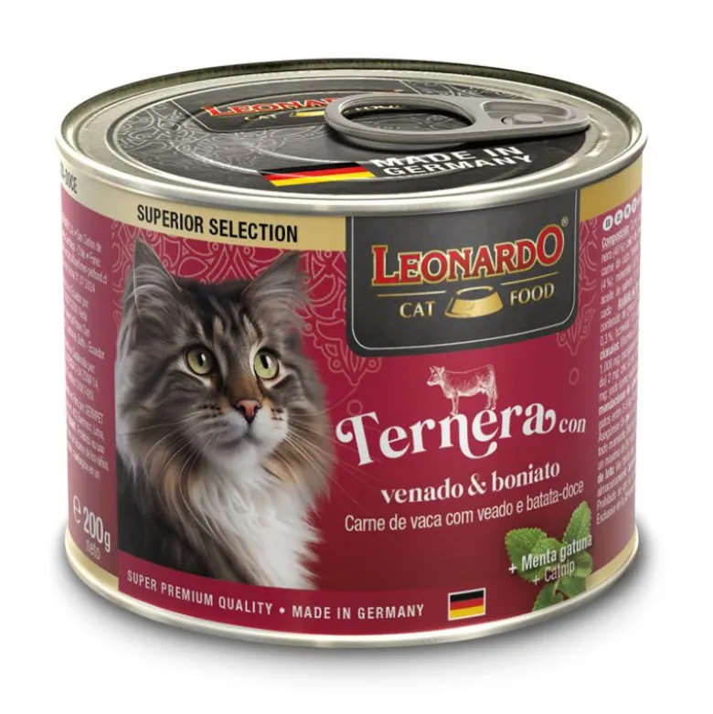 Leonardo Superior Selection Ternera con Venado y Boniato para Gatos