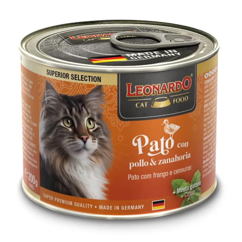 Leonardo Superior Selection Pato con Pollo y Zanahoria para Gatos