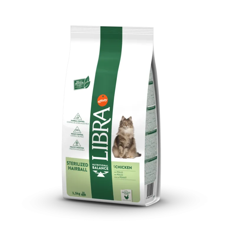 Libra Sterilized Hairball con Pollo para Gatos