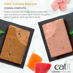 Mousse Catit Cuisine de Pollo con Jamón para Gatos