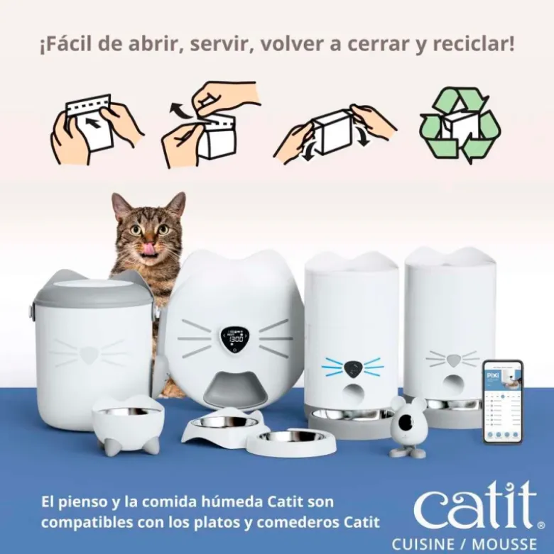 Mousse Catit Cuisine de Pollo con Jamón para Gatos