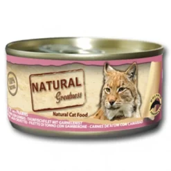 Natural Greatness Gatos Filete de Atún con Gambas Lata 70g