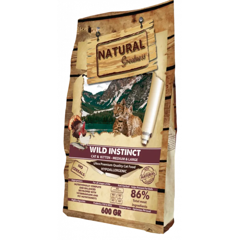 Natural Greatness Gatos Wild Instinct Razas Medianas y Grandes