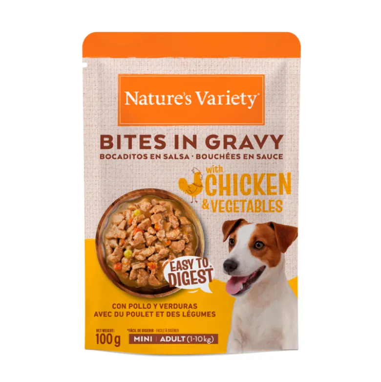 Nature's Variety Bocaditos en Salsa con Pollo y Verduras para Perros Mini