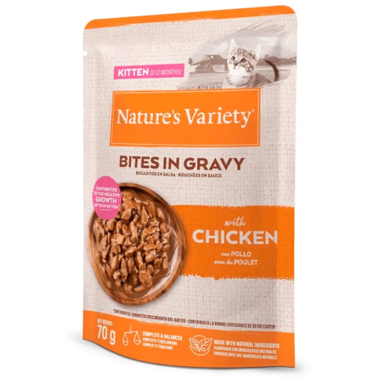Nature's Variety Cat Wet Bites Pollo Kitten 70g