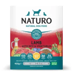 Naturo Dog Adult Cordero y Arroz para Perros Tarrina 400g