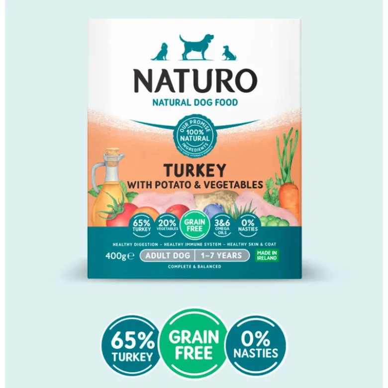 Naturo Dog Adult Grain Free Pavo y Patata Para Perros Tarrina 400g