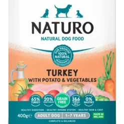 Naturo Dog Adult Grain Free Pavo y Patata Para Perros Tarrina 400g