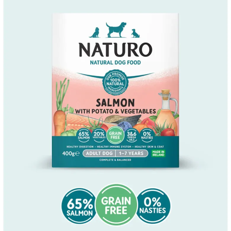Naturo Dog Adult Grain Free Salmón y Patata 400g