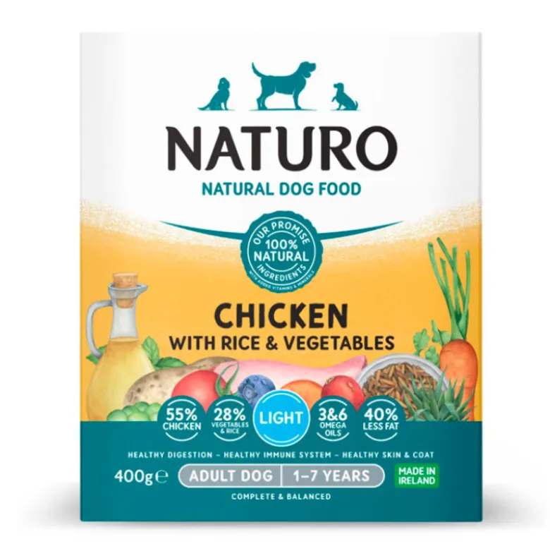 Naturo Dog Light Pollo & Arroz para Perros Tarrina 400g