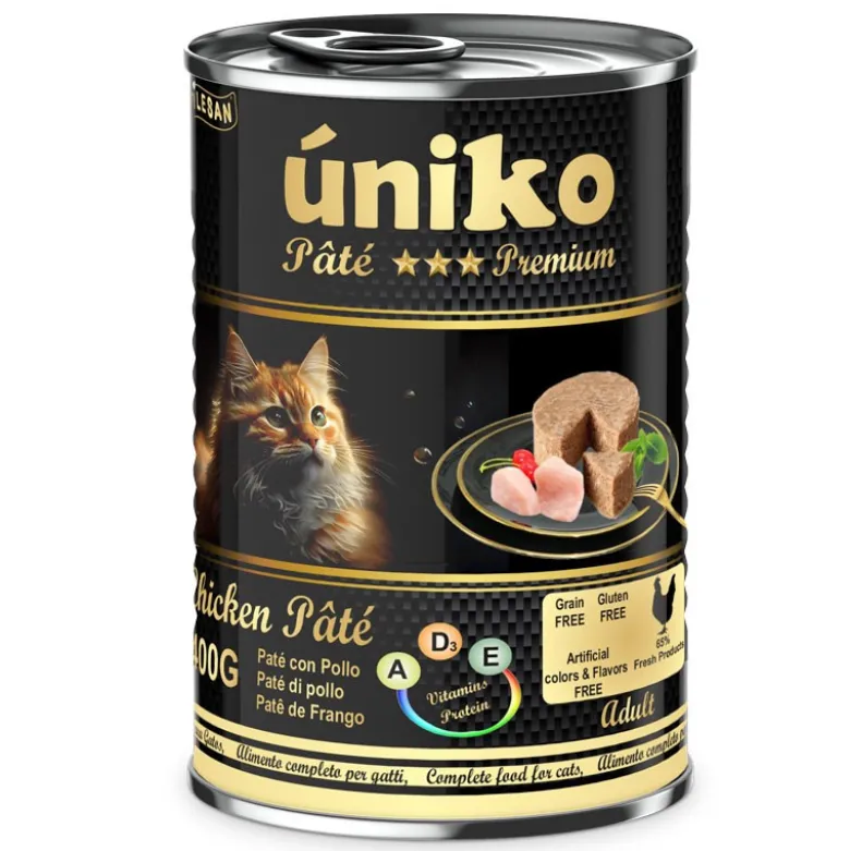 Úniko Adult Paté de Pollo para Gatos Lata 400g