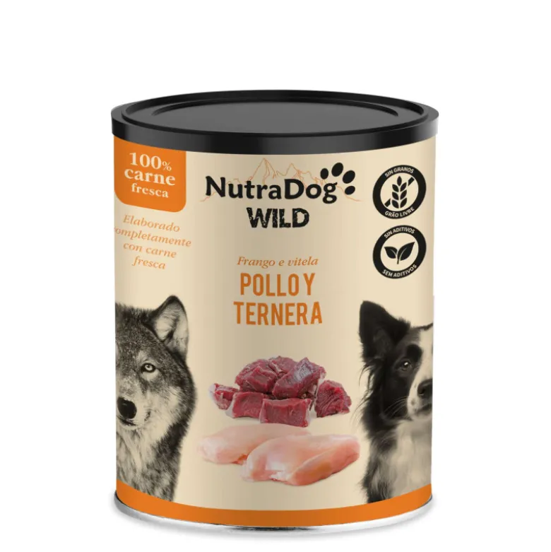 NutraDog Wild Pollo y Ternera Lata para Perros