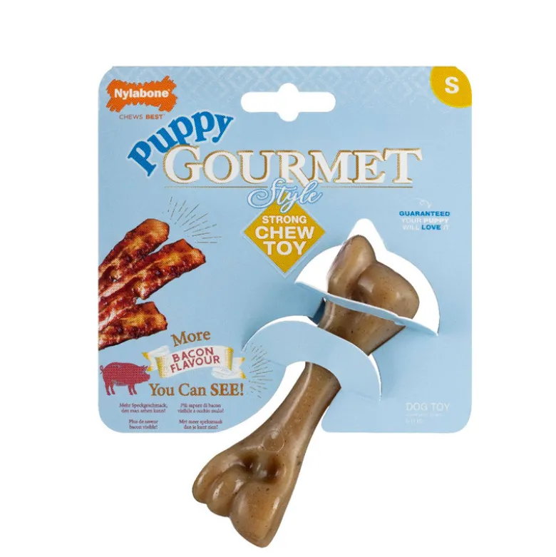 Nylabone Puppy Gourmet Femur Bacon para Perros