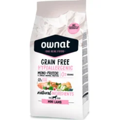 Ownat Grain Free Mini Cordero Pienso Hipoalergénico Sin Cereales