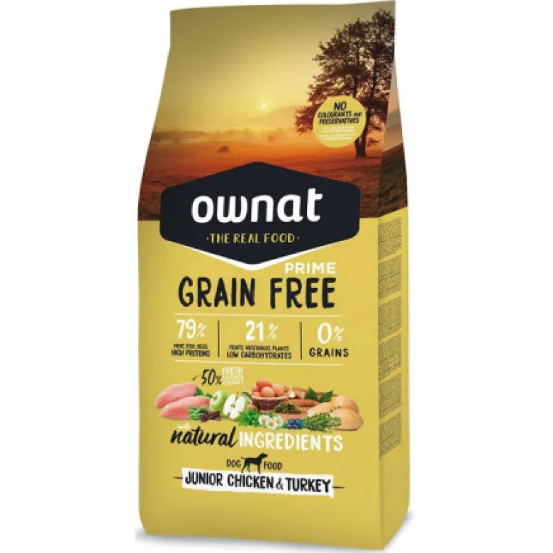 Ownat Prime Grain Free Junior Pollo y Pavo