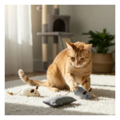 Pareja de Ratones de Juguete para Gatos