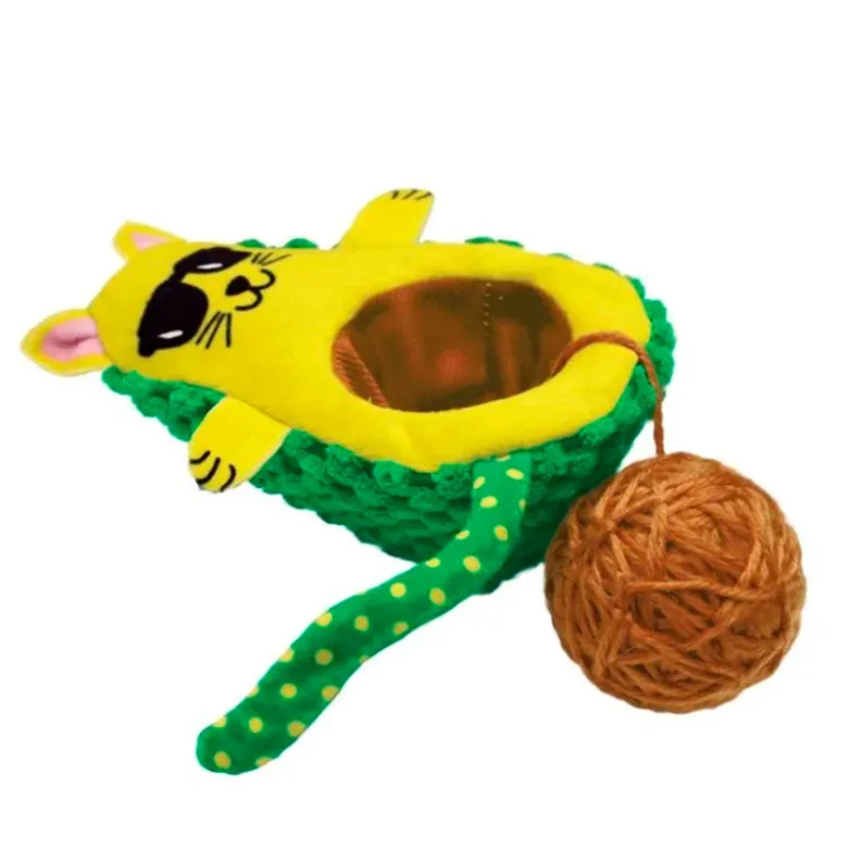 Peluche Kong Wrangler Aguacate con Sisal para Gatos
