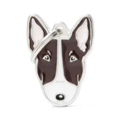 Placa Identificativa Bull Terrier Blanco y Marrón
