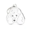 Placa Identificativa Perro Caniche Poodle Blanco
