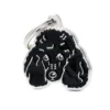 Placa Identificativa Perro Caniche Poodle Negro