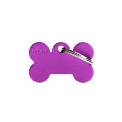 Placa Identificativa Perro Hueso Lila XL