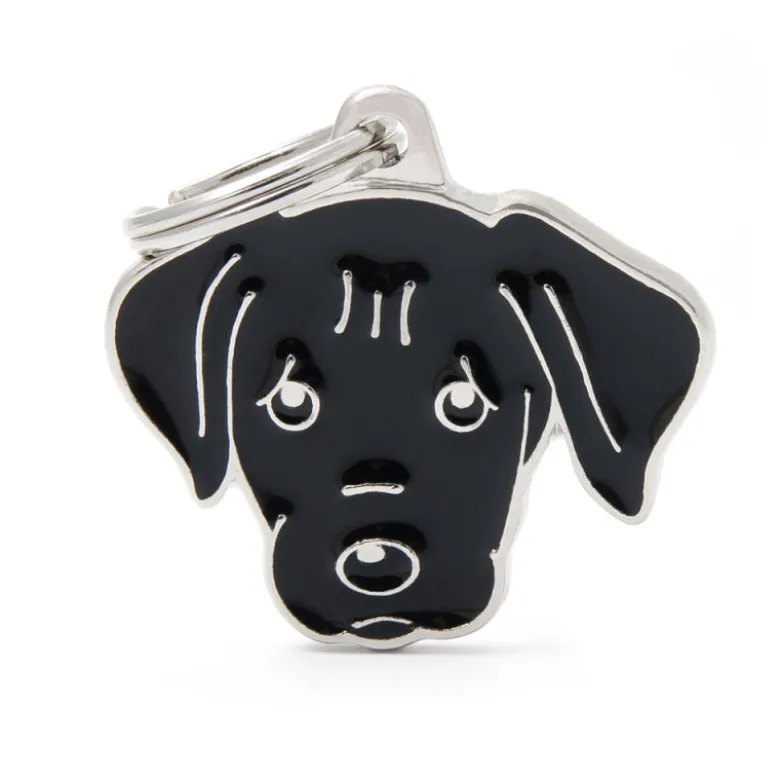 Placa Identificativa Perro Labrador Negro
