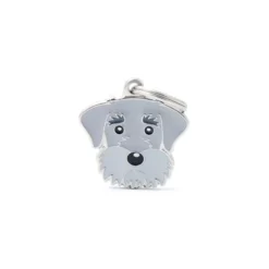 Placa Identificativa Schnauzer Gris